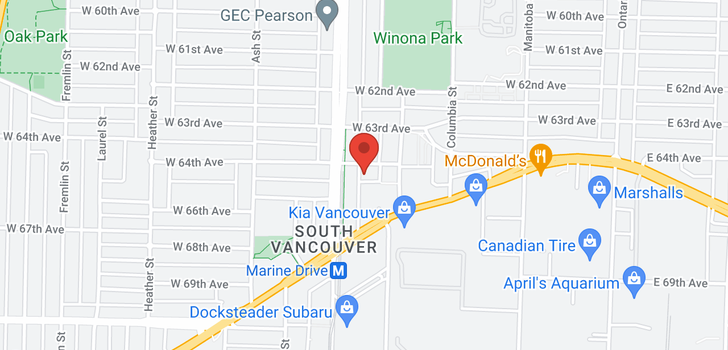 map of 476 W 64TH AVENUE
